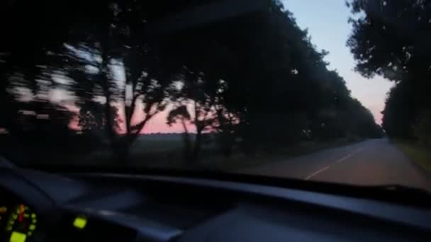 Вечірня дорога — стокове відео