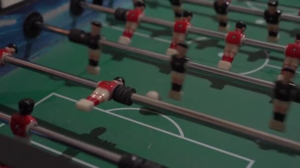 Játssz asztali foci — Stock videók