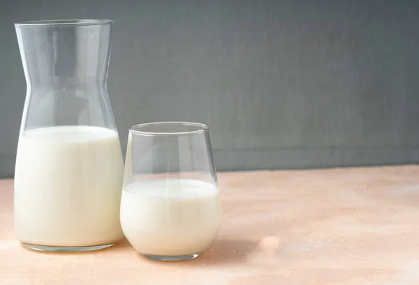 selective focus, dairy product in a glass
