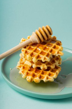 seçici odak, Belçika şekerli waffle 'ları
