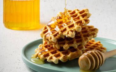 seçici odak, Belçika şekerli waffle 'ları