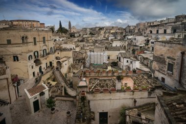 Matera, Basilicata, İtalya'daki mağara kenti