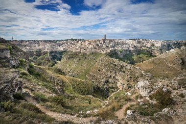 Matera, Basilicata, İtalya'daki mağara kenti