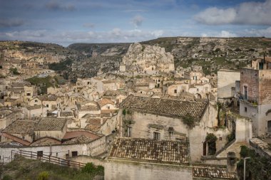 Matera, Basilicata, İtalya'daki mağara kenti