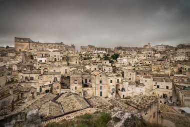 Matera, Basilicata, İtalya'daki mağara kenti