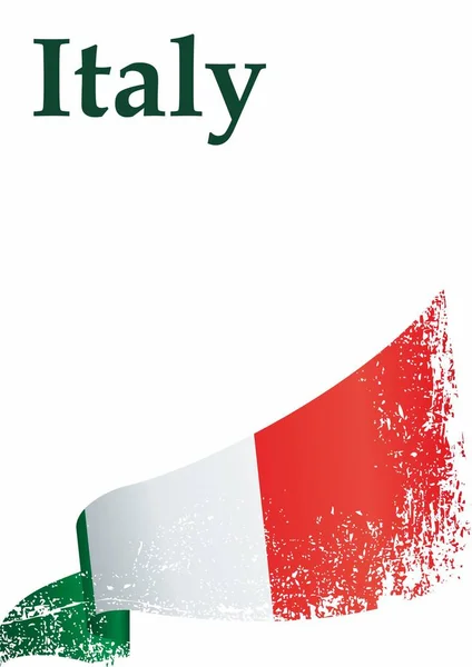 Flag of Italy, Italian Republic. Template for award design, an official document with the flag of Italy. Bright, colorful vector illustration.