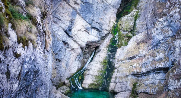 Krásný Vodopád Savica Zimní Den — Stock fotografie