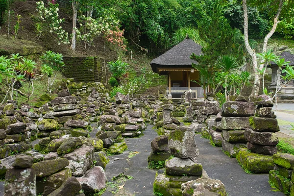 The stone garden in the Goa Gajah Sanctuary. Bali, Indonesia