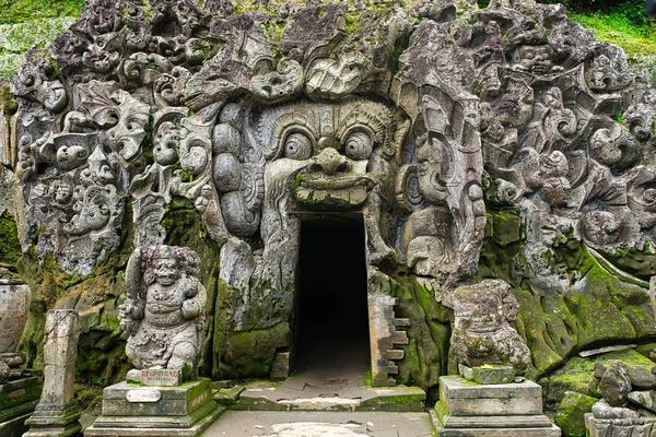 Ingresso Tempio Goa Gajah Goa Gajah Grotta Dell Elefante Trova Immagine Stock