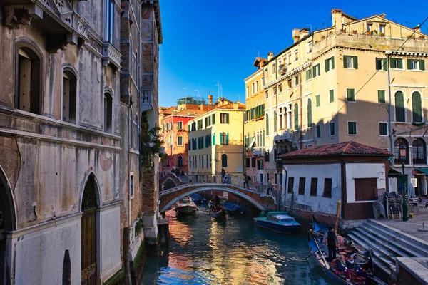 Venecia Italia Enero 2019 Soleado Día Invierno Venecia Filmado Desde — Foto de Stock