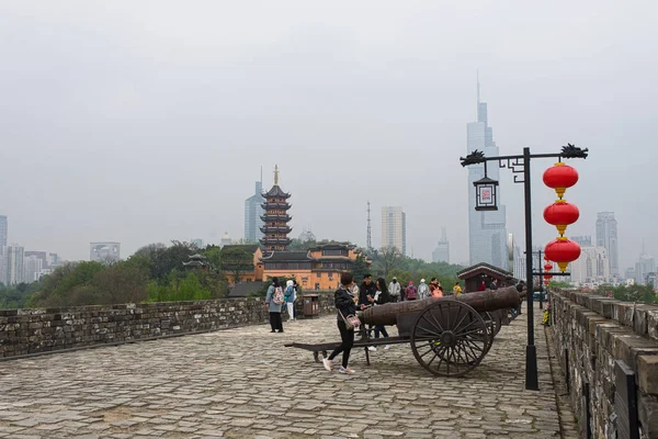 Nanjing Kína Április 2019 Nagy Fal Nanjing — Stock Fotó