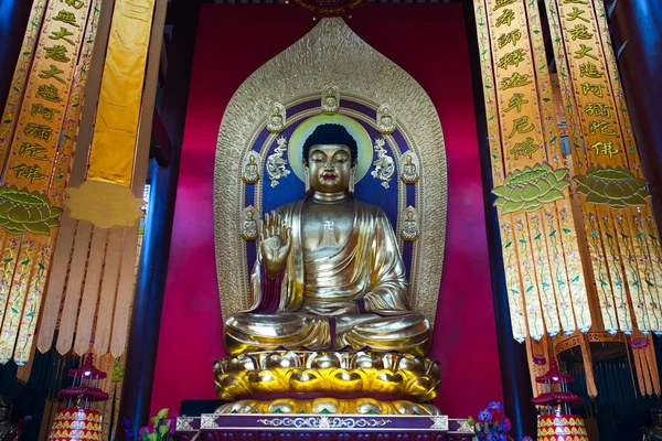 Wielki Posąg Buddy Buddyjskiej Świątyni Changsha Chiny — Zdjęcie stockowe