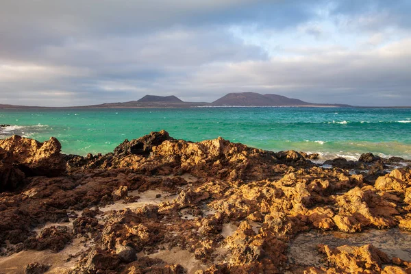 Krásné Krajiny Vulkanického Ostrova Lanzarote Kanárské Ostrovy Španělsko Cíl Cesty — Stock fotografie