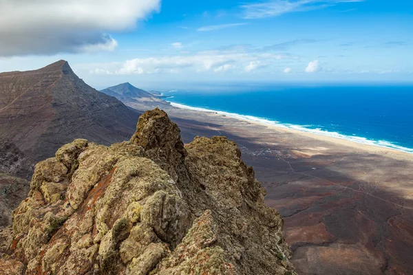 Panorama Ładnym Najwyższego Punktu Wyspie Fuerteventura Pico Zarza Wyspy Kanaryjskie — Zdjęcie stockowe