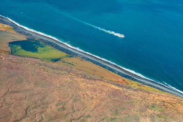 Widok Ocean Powierzchni Luksusowych Jachtów Koncepcja Lato Wakacje — Zdjęcie stockowe