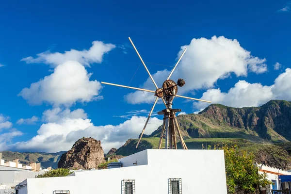 Charming Village Agaete Beautiful Mountains Landscape Gran Canaria Canary Lslands — Stock Photo, Image