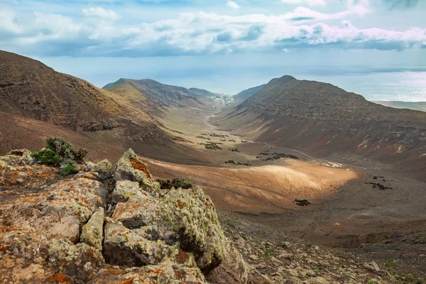 Mountains Valley Landscape Fuerteventura Island Nature Background — Stock Photo, Image