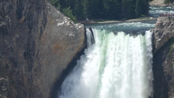 Incantevole Colpo Costante Della Parte Più Alta Del Lower Falls — Video Stock