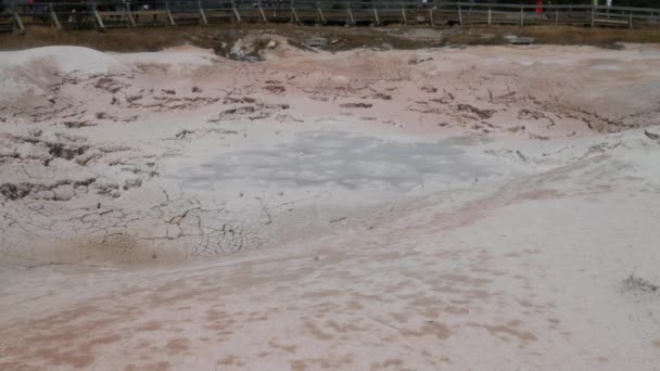 Stabilní Záběr Fontána Paint Pot Bahenní Hrnec Dolním Geyser Basin — Stock video