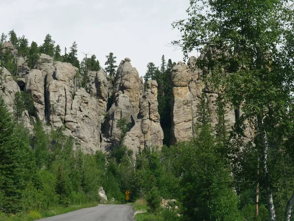 Kathedrale Spikes, Nadel 's Highway, South Dakota — Stockfoto