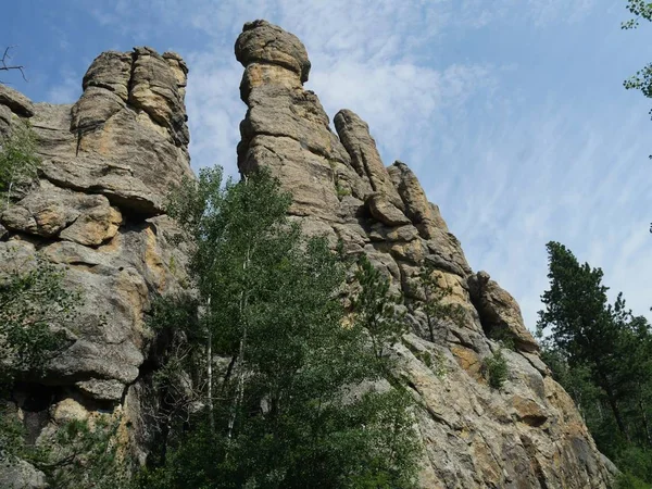 Kathedraal spikes, Naald's Highway, South Dakota — Stockfoto