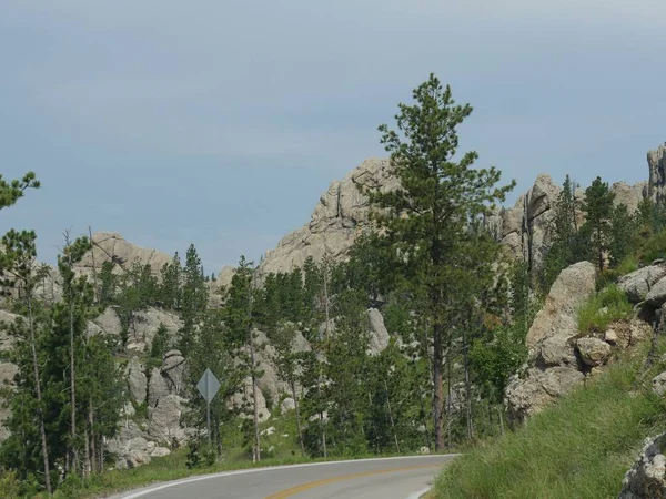 Passeio panorâmico na Needle 's Highway, Dakota do Sul — Fotografia de Stock