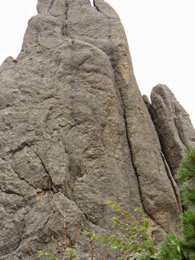 Needles Highway, Custer County, Güney Dakota'da Needle's Eye'da granit kayanın aşırı yakın çekim.