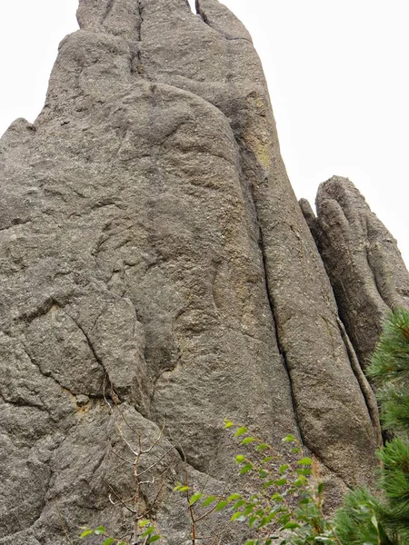 Extreme Close Granite Boulder Needle Eye Needles Highway Custer County — Stock Photo, Image