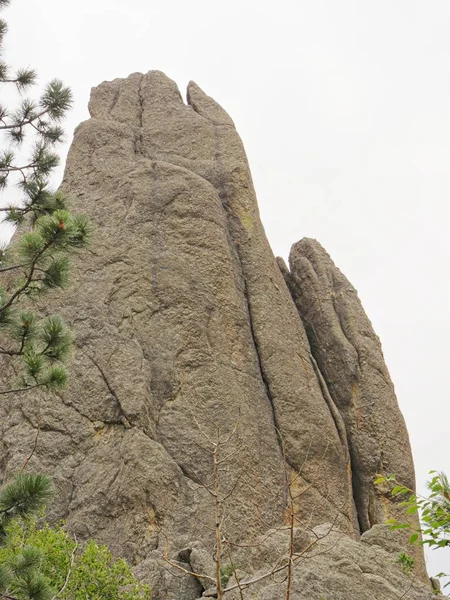 Gros Plan Rocher Granit Needle Eye Needles Highway Comté Custer — Photo