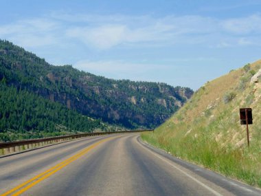 Wyoming'deki Bighorn Dağları'ndan manzara yayılacak doğa manzarası.