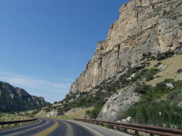 Driving Bighorn Mountains Wyoming Rewarding Experience Breathtaking Views — Stock Photo, Image