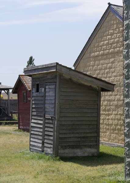 Old wooden outhouse