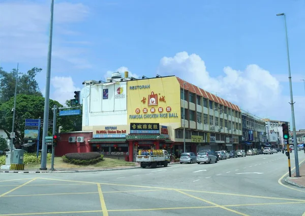 Malaca Malásia Fevereiro 2018 Cena Rua Com Estabelecimentos Negócios Malacca — Fotografia de Stock