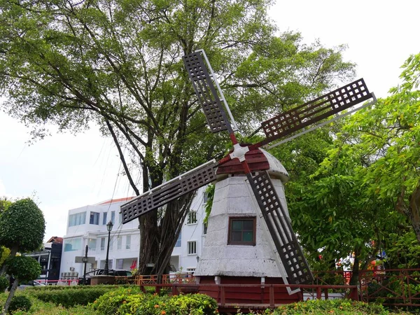 Malacca Malaysia February 2018 Miniature Windmill Located Right Next Melaka — Stock Photo, Image