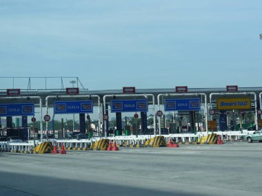 Kuala Lumpur, Malezya--Mart 2018: Kuala Lumpur, Malezya bir Toll Gate kırpılmış shot. 
