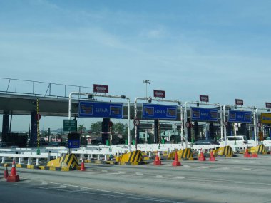 Kuala Lumpur, Malaysia--March 2018: Toll gate in Kuala Lumpur, Malaysia. 