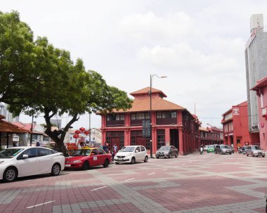 Malacca, Malezya--Şubat 2018: Hollanda Meydanı Melaka, Malezya en çok ziyaret edilen konumlar biridir.