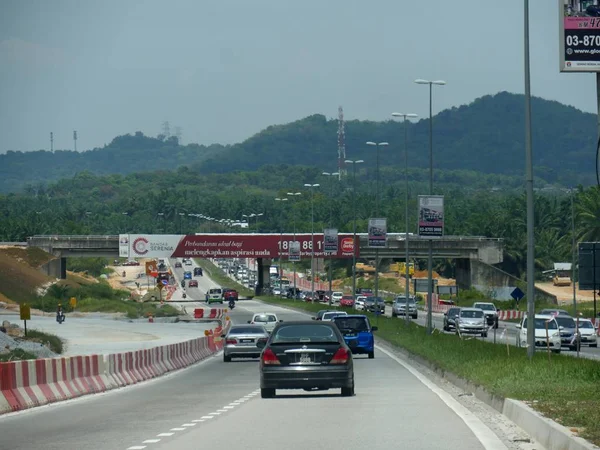 Kuala Lumpur Malaysia März 2018 Stau Auf Der Autobahn Richtung — Stockfoto