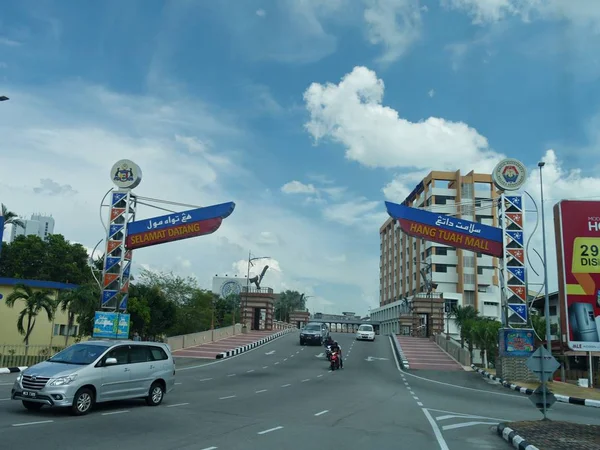 Malacca Malaysien Februar 2018 Bunte Wegweisende Schilder Zum Aufhängen Von — Stockfoto
