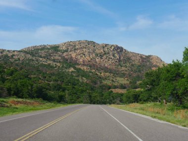 Close up view of Mt. Scott at Comanche County, Oklahoma. clipart