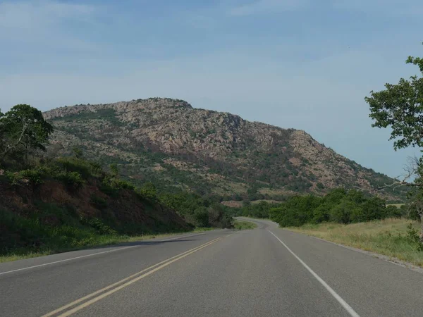 Estrada Cênica Para Scott Condado Comanche Oklahoma — Fotografia de Stock