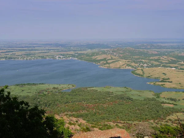 Lake Lawtonka Seen Peak Scott Oklahoma Usa — Stock Photo, Image