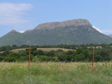 Zoomed in shot of the Wichita Mountains at the Comanche County in Oklahoma. clipart