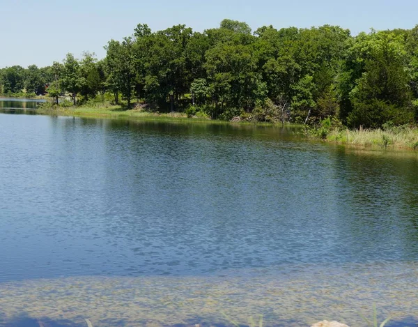 Close Lago Visto Estrada Chickasaw National Recreation Area Davis Oklahoma — Fotografia de Stock