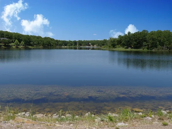 Imagem Panorâmica Lago Área Recreação Nacional Chickasaw Davis Oklahoma — Fotografia de Stock