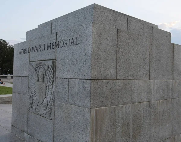 Washington Usa September 2017 Close World War Memorial Logo Marker — Stock Photo, Image