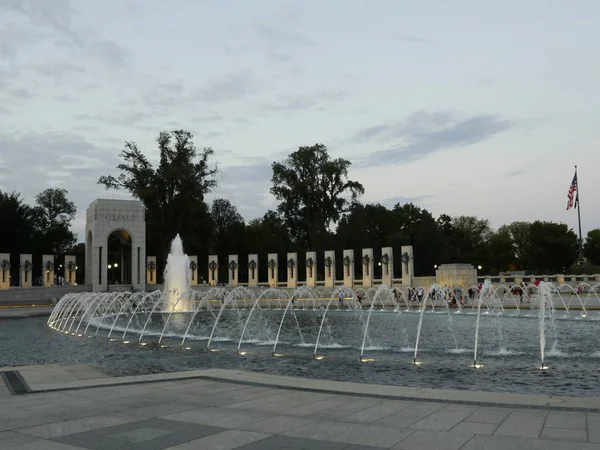 Washington Usa Září 2017 Vodní Fontány Přidávají Atrakci Mistrovství Světa — Stock fotografie