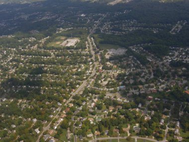 Washington, D.C., Abd-Eylül 2017: Washington, District of Columbia'daki konut ların ve konut eklemelerinin havadan görünümü.