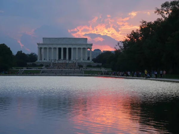 Washington Eua Setembro 2017 Medium Wide Shot Belo Pôr Sol — Fotografia de Stock