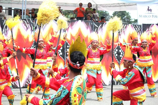 Davao City Filipijnen Augustus 2014 Levendige Prestaties Straat Dansende Competitie — Stockfoto